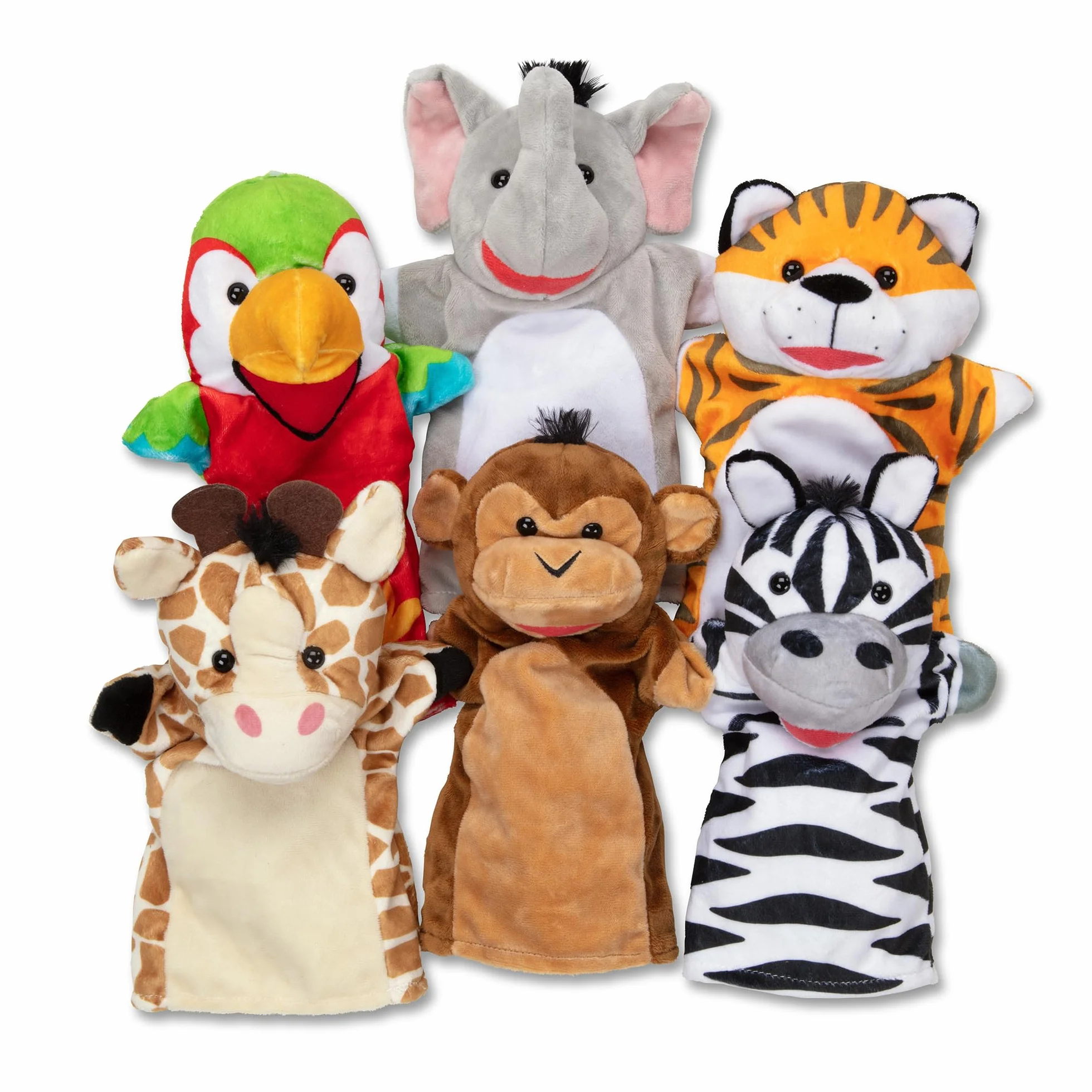 Melissa & Doug - 6 Safari Animal Themed Puppets