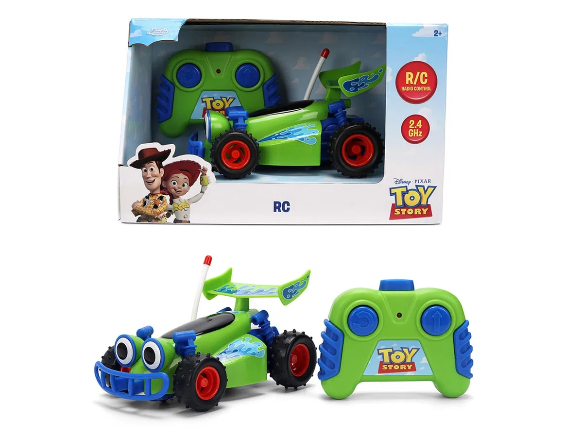 Jada Disney Pixar Toy Story Auto telecomandata Buggy 14 cm, facile da usare, 2,4 GHz, 1 canale, giocattolo per bambini +2 anni (9336838314R00)