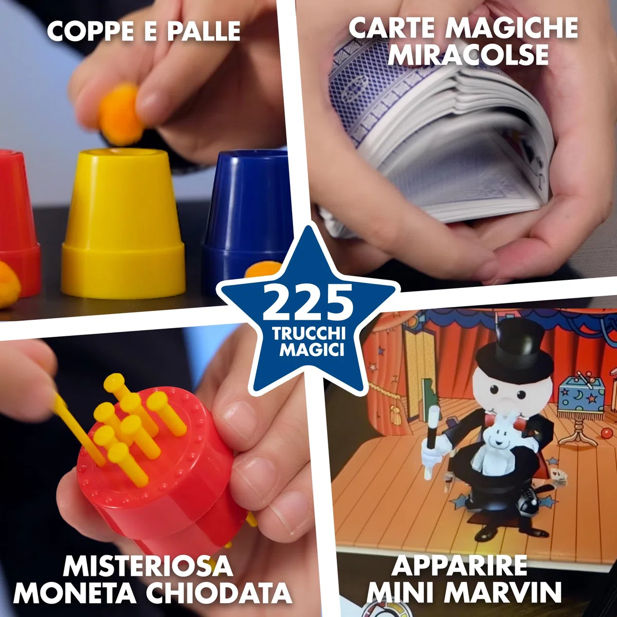 Marvin's Magic - Set per Bambini - Scatola di 225 Trucchi magici incredibili - Include Bacchetta, Carte e Molto Altro