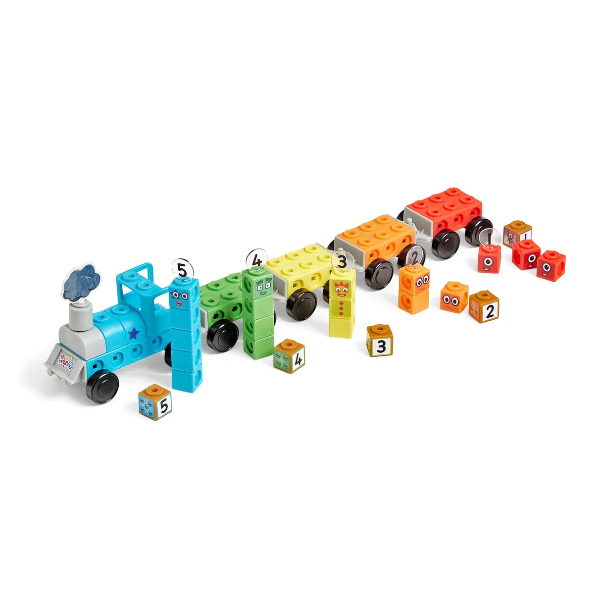 Learning Resources Numberblocks Treno Espresso, Cubi MathLink, età 3 4 5 6, Treni Giocattolo, Giochi matematici, Giochi numerici, Cubi per Contare, EYFS, 10 attività Matematiche