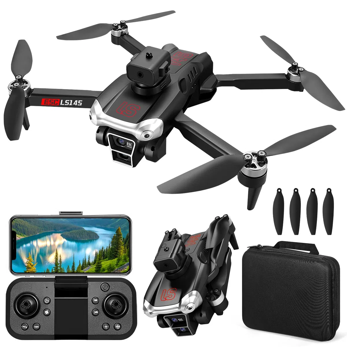 Drone con Telecamera HD 1080P Pieghevole, Droni con Motore Brushless, Auto Hover, Mini RC Quadcopter Telecomandati Droni per Principianti e Bambini/Adulti, Giocattoli Regalo per Ragazzo e Uomo