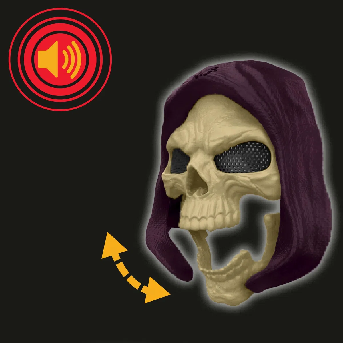 Masters of the Universe - Maschera da supercattivo di Skeletor, copricapo per costume con luci e suoni, look ispirato al film Masters of the Universe 2026, 6+ anni, JKJ15