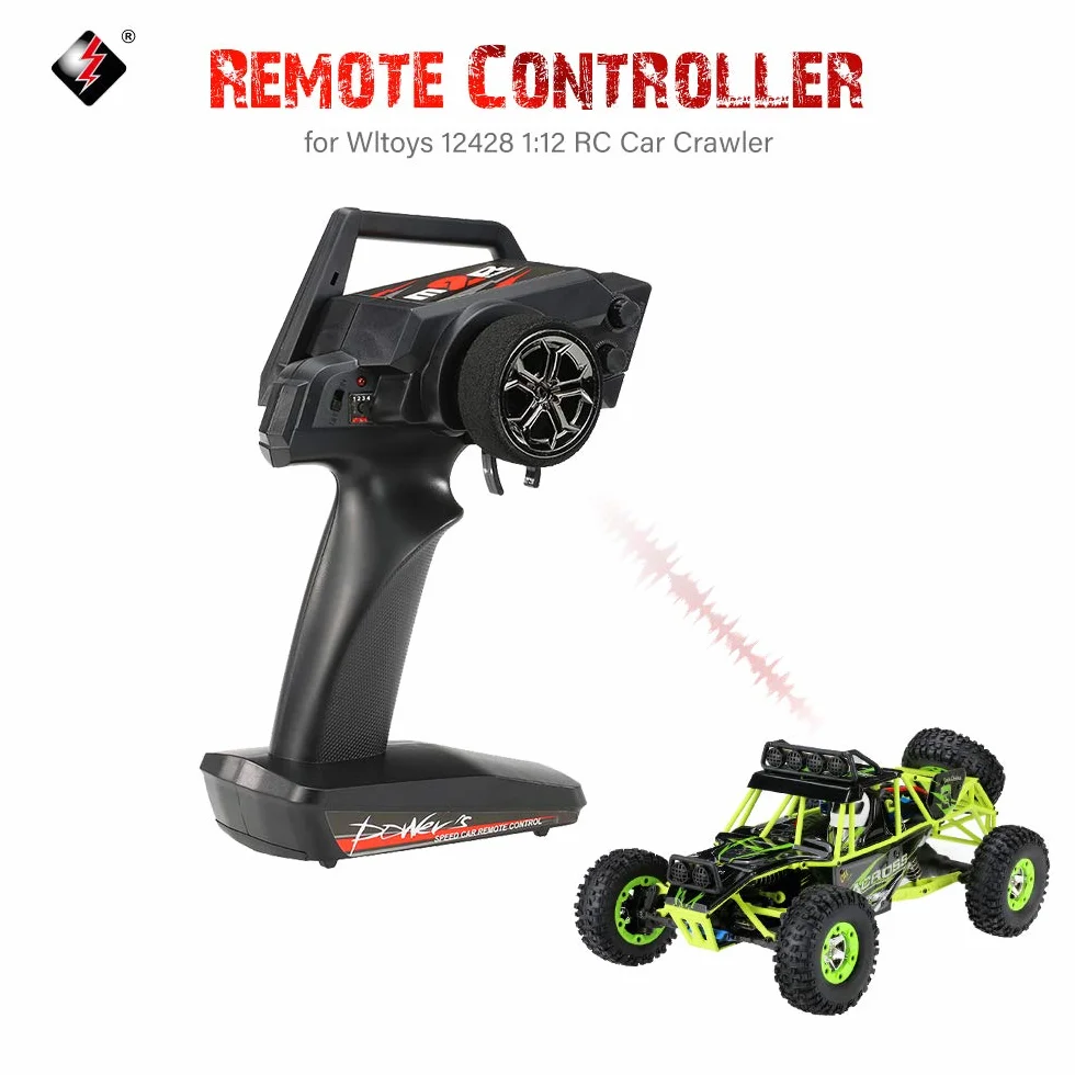 Goolsky Trasmettitore Radio Originale Wltoys 2.4G 2CH per radiocomando Wltoys 12428 1:12 RC