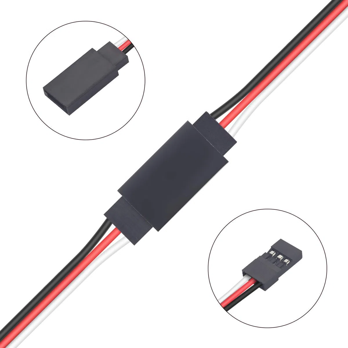 YUNIQUE GREEN-CLEAN-POWER 30 Pezzi Cavi Prolunga Servo JR/Futaba 3 Pin 10/15/30/50/60 cm Extension Cable 22AWG 60 Core per RC Drone, Auto, Aerei ed Elicotteri