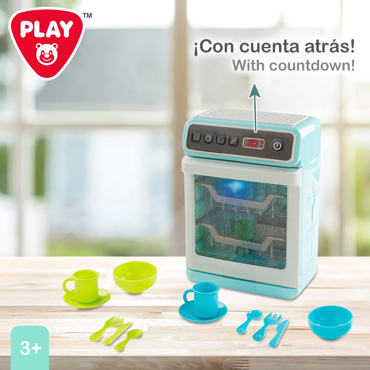 COLORBABY Play- Lavastoviglie Giocattolo con Luce e Suono per Bambini, elettrodomestici Giocattolo, lavastoviglie per Bambini, Mini lavastoviglie (46900)