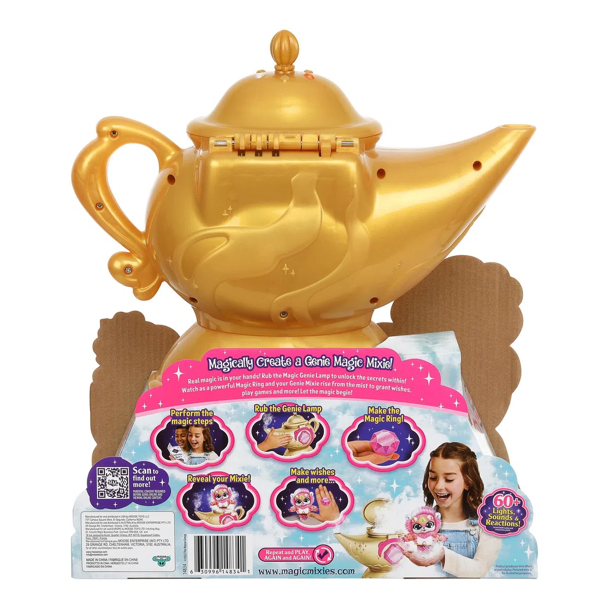 Magic Mixies Lampada Magica, Gioco Interattivo con Peluche Interattivo per Bambini, Giochi Bambina 3 Anni +, Anello Magico, Effetto Nebbia e Luci, Rosa MGX09100