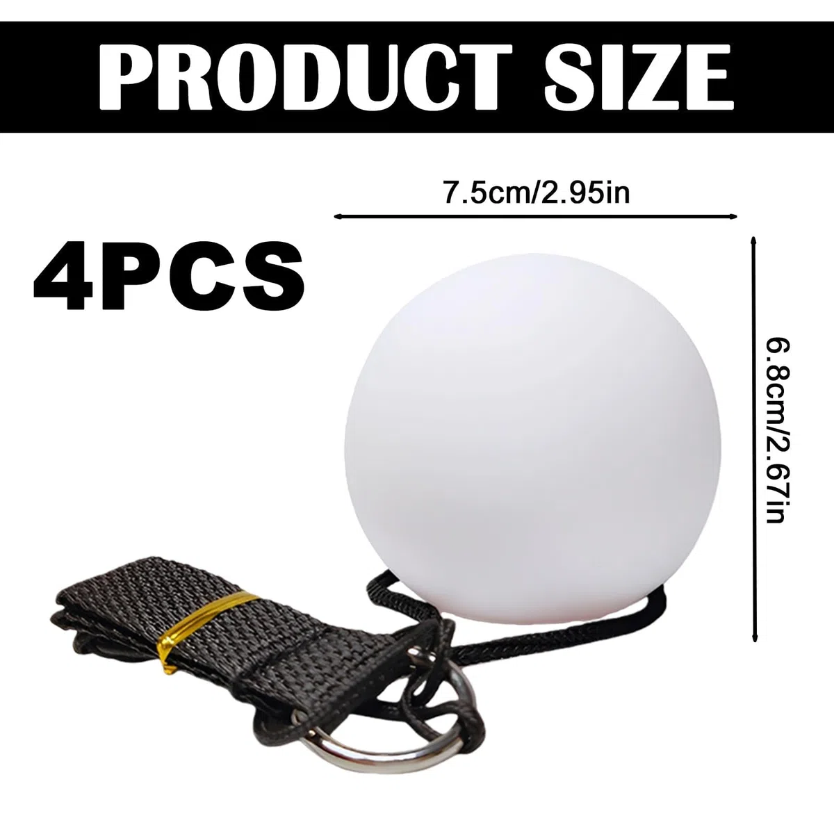 PORFOYO Set di 4 palline a LED Poi Glow, palline in PVC Poi, palline LED Glow Poi con colori arcobaleno e effetto stroboscopico, poi giocoliere luminose, per danza, spettacolo di luci, rave