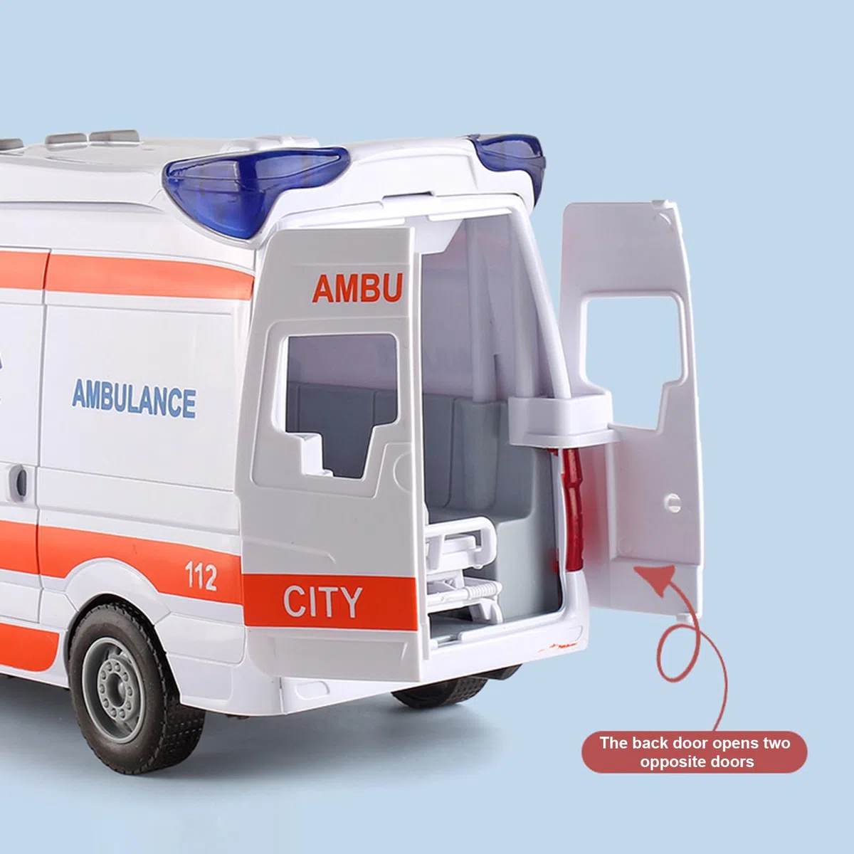 Set Di Giocattoli Per Ambulanze-Van Per Medicinali Push-and-go, Effetti A LED Luminosi, Robusto Trasporto In Plastica | Simulatore Di Scena Di Emergenza Di Ruolo Con Strumenti Per La Vita Che Incoragg