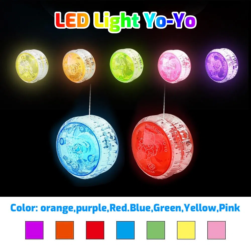 Giocattoli LED Yoyo Luce, 15 Pezzi Reattivo Yoyo, Yoyo Luce Led Per Bambini, Plastica Yoyo Per Bambini Reattivo, Yoyo Bambini Gadget Compleanno, per Regali di Compleanno, Feste e Celebrazioni