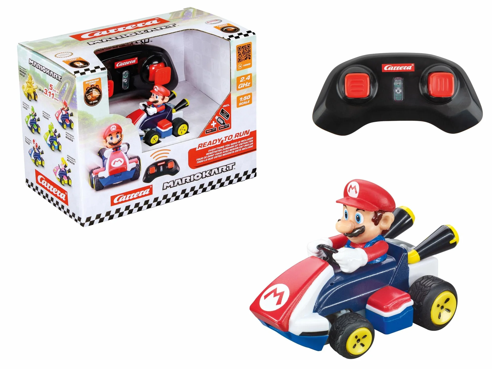 2.4GHz Mario Kart Mini RC, Mario (Paperbox)