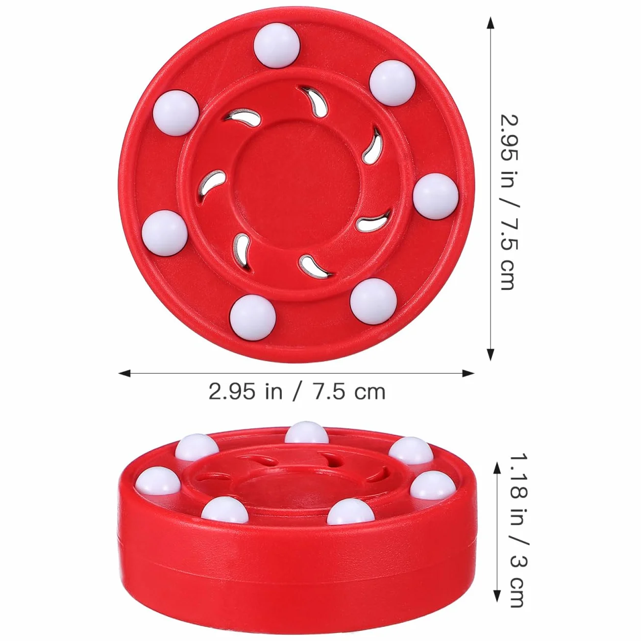 BESPORTBLE 2 Pezzi Scooter Outdoor Hockey Puck Street Hockey Indoor Hockey Puk Green Biscuit Hockey Puck PRO Puck Roller Hockey Gioco Allenamento