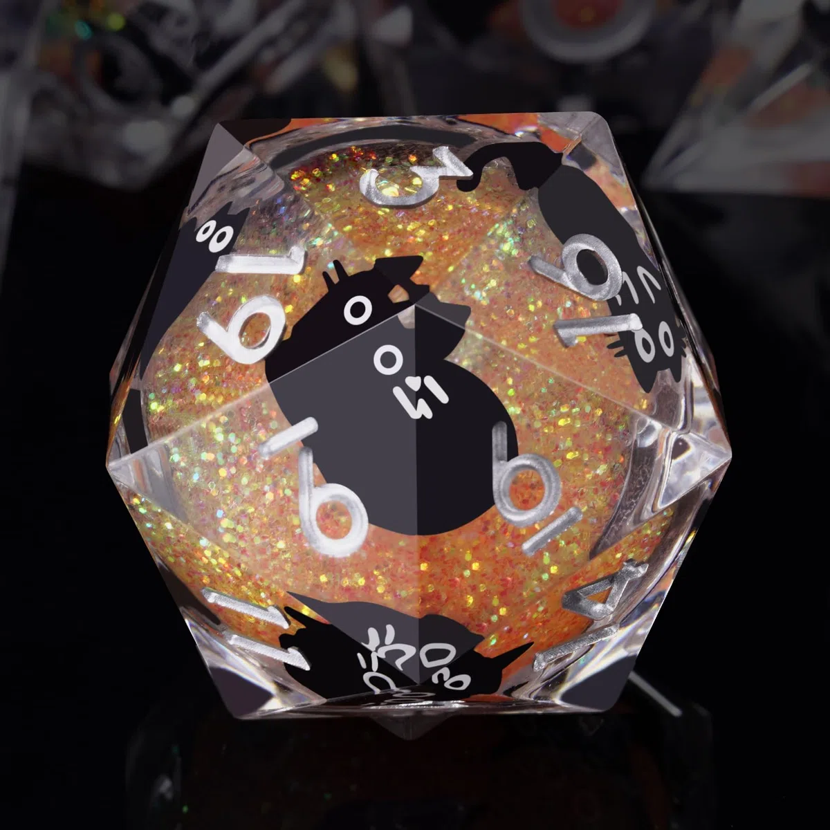 ORUZA D&D Liquid Core D4 D6 D8 D10 D12 D20 D% Gatto D&D Liquid Core Dadi D4 D6 D8 D10 D12 D20 D% Gatto Sabbia da gioco per Dungeons and Dragons RPG MTG Pathfinder