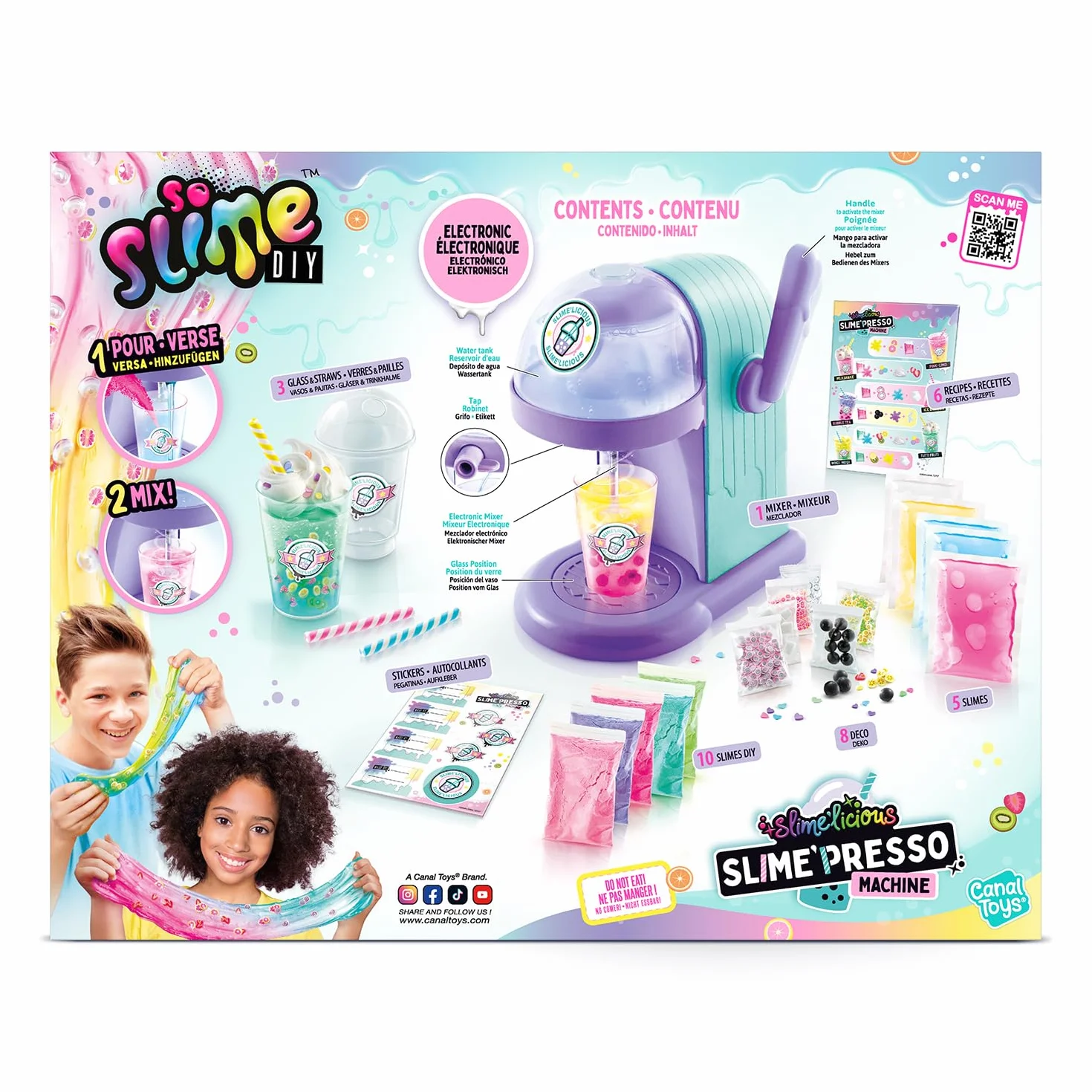 Canal Toys - So Slime - Giocattolo Slime'Presso - Macchina Elettronica per Creare Bevande Originali a base di Slime - Regalo Bambini 6 Anni + - Attività Creativa e Manuale - Non Commestibile - SSC 254