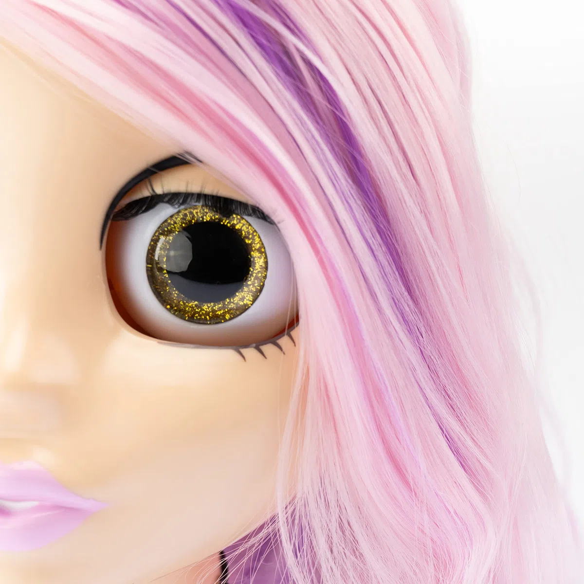 Nice Group - Influencer Make Up Doll, Testa da Truccare e Pettinare con Occhi cambia Colore per Bambine