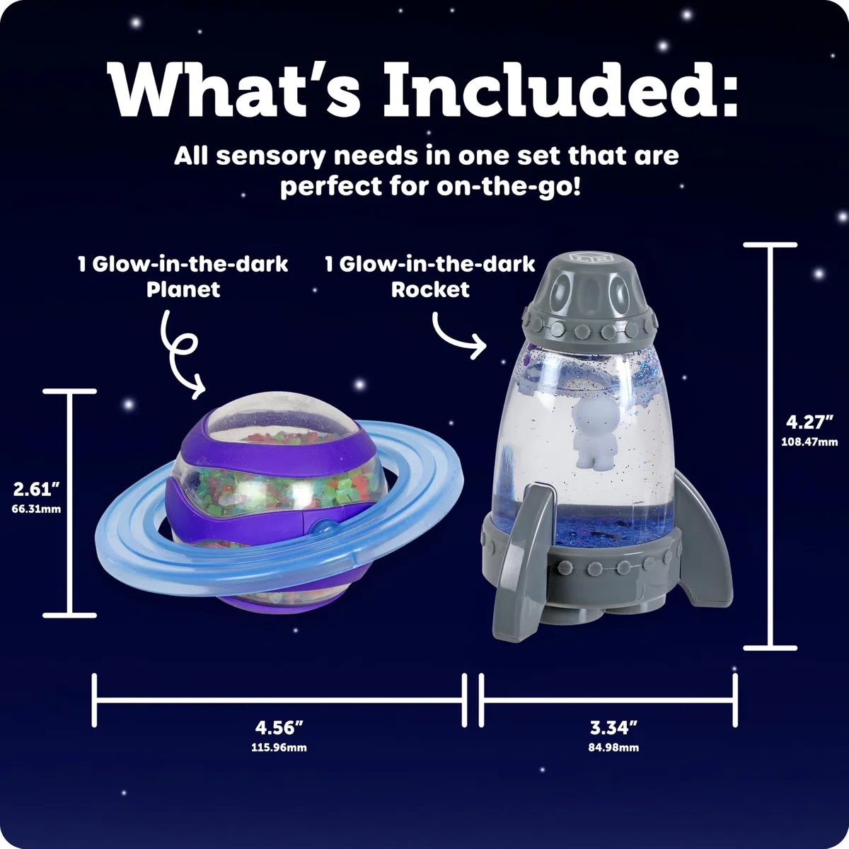 Learning Resources Soothing Space Fidget Set LER5580, da 3 Anni, Giocattoli Sensoriali Spaziali, Effetto Luminoso, Antistress