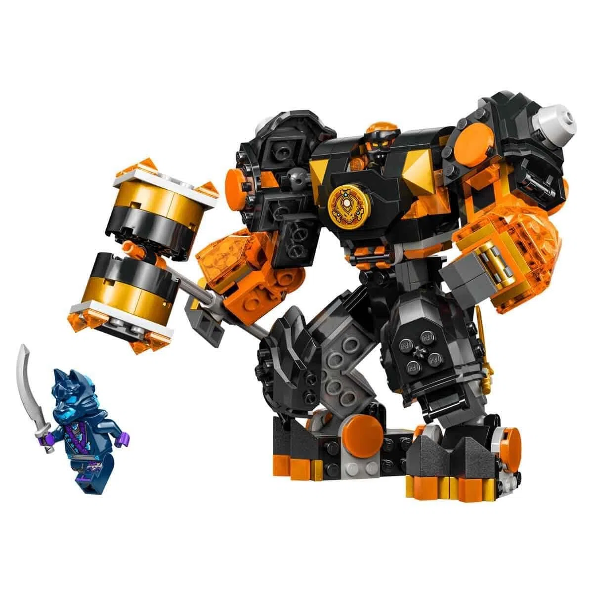 LEGO NINJAGO Mech Elemento di Terra di Cole, Giochi d'Azione per Bambini e Bambine da 7 Anni, Action Figure Snodabile da Battaglia, Giocattolo Personalizzabile con 2 Minifigure, Regalo Ninja 71806