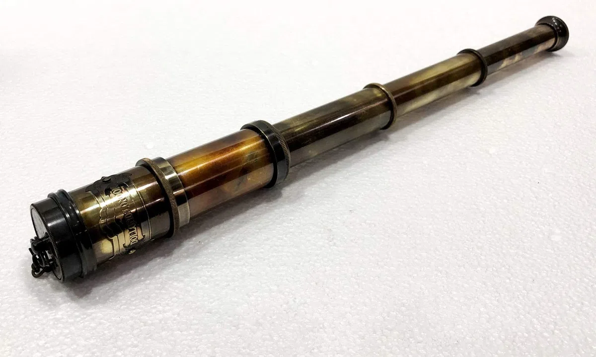 Antico Maritime Brass Dolland London Telescope Nautico Vintage Spyglass Scope