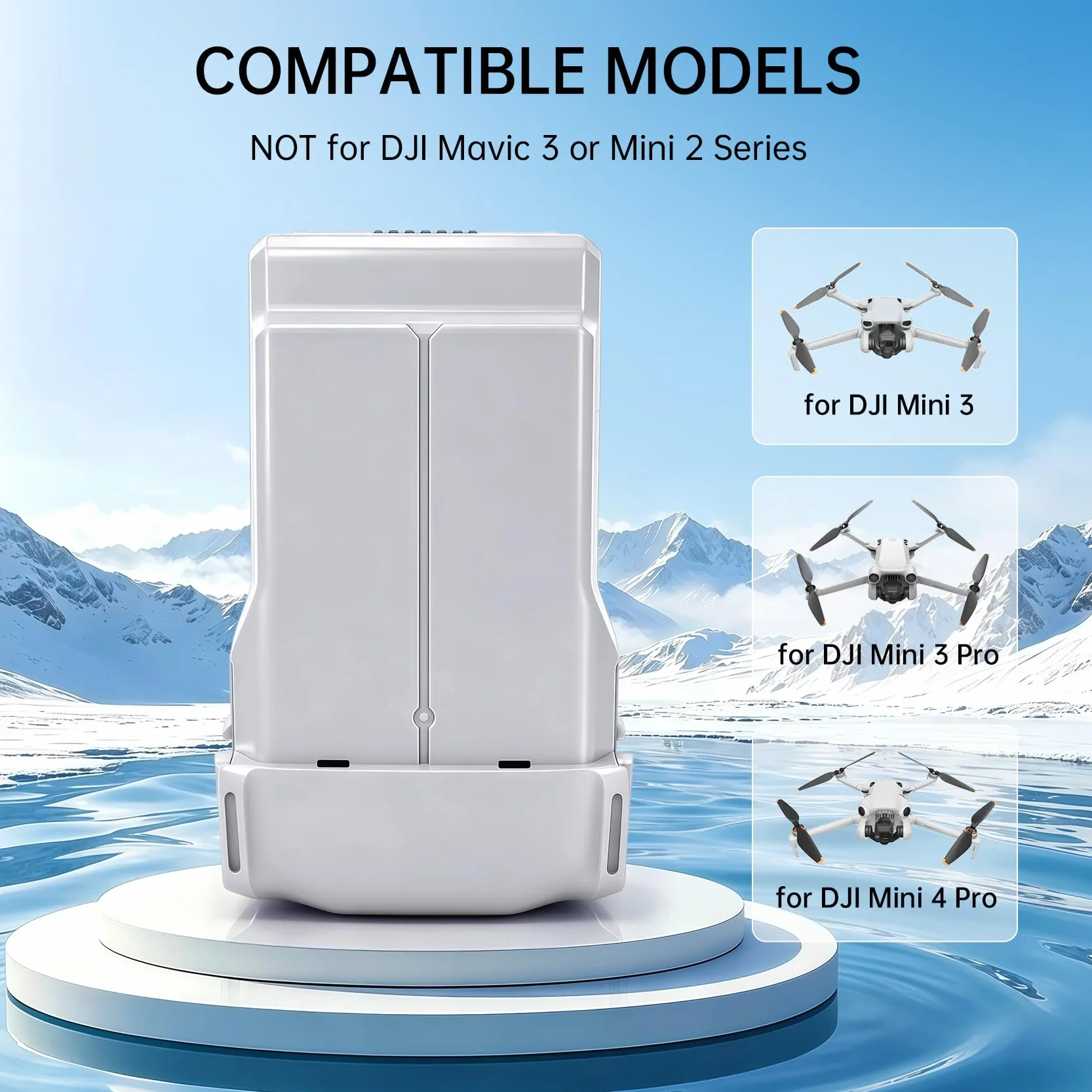 Mini 3 Pro, Mini 4 Pro batteria di volo intelligente confezione singola (7,38 V, 3850 mAh) offre 47 minuti di autonomia di volo Batteria di ricambio per droni DJI Mini 3/3 Pro/4 Pro