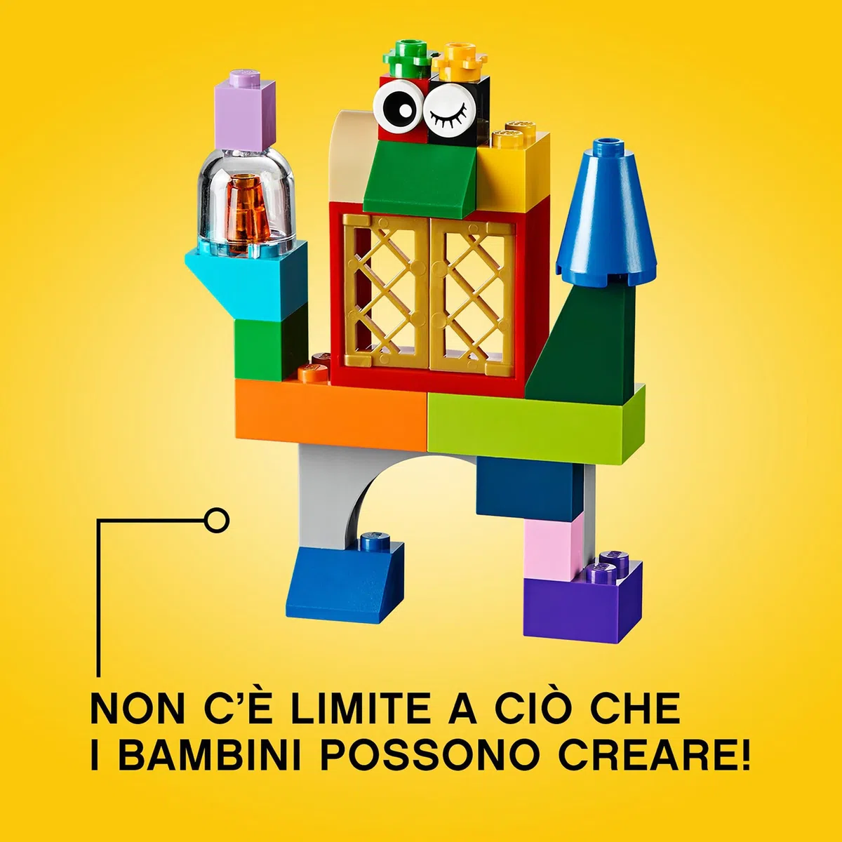 LEGO 10698 Classic Scatola Mattoncini Creativi Grande, Set per Costruire Macchina Fotografica, Vespa e Ruspa Giocattolo, Giochi per Bambini e Bambine da 4 Anni, Contenitore Idee Creative, Idea Regalo