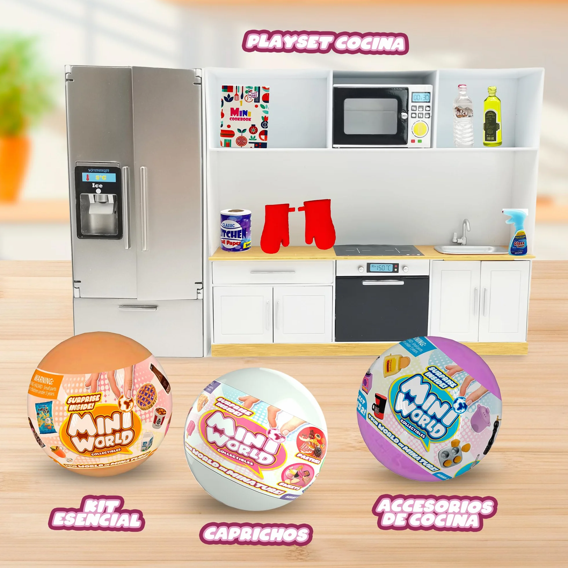 Bizak Mini World Accessori da Cucina, Capsule Sorpresa con Mini Collezionismo, Utensili e Decorazioni, 132 Articoli per Completare la Tua Cucina, Bambini e Ragazze +6 Anni (64509002)