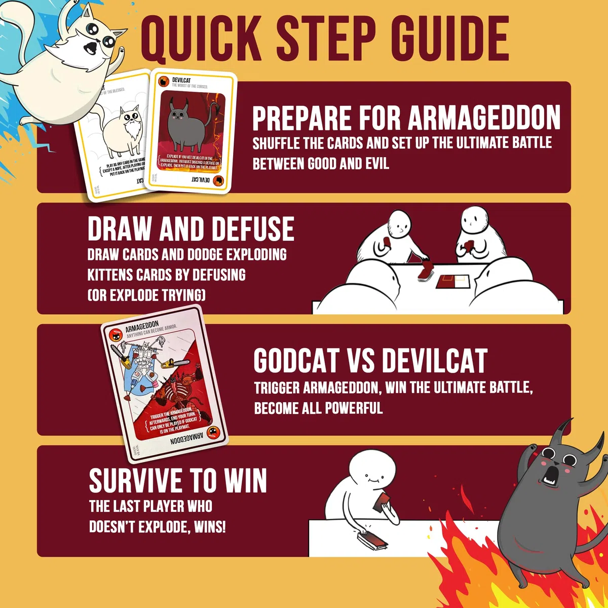 Exploding Kittens - Good vs. Evil - 2-5 Players - Ages 7+ - Inspired by Netflix Show - High Stakes Family Card Game - Ideal for Party, Family Night - Animated Netflix Show