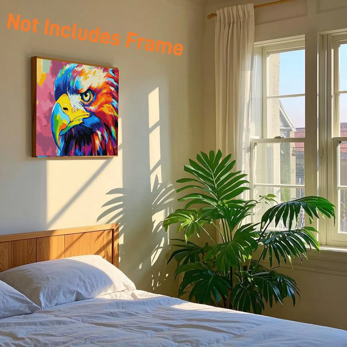 Komking Kit per Pittura con i Numeri per Bambini e Adulti Principianti, Pittura con i Numeri per Bambini Aquila, Kit Artigianale per Pittura con i Numeri per Adulti, Aquila Colorata 40,6 x 50,8 cm