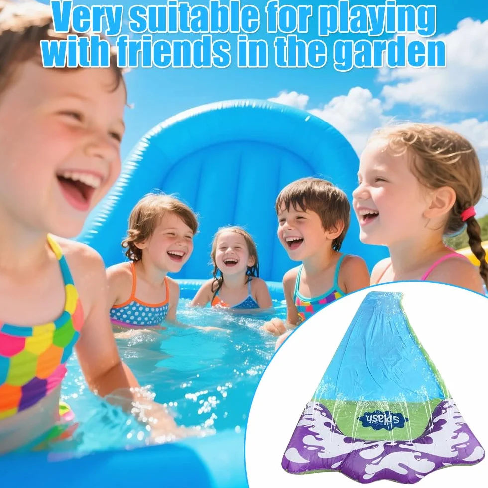 Scivolo d'Acqua da Giardino per Bambini – Scivolo Gonfiabile da 480 Cm (15,8 Piedi) con 2 Bodyboard, Spruzzatore Integrato E Tanto Divertimento per Bambini E Adulti (Uso Esterno)