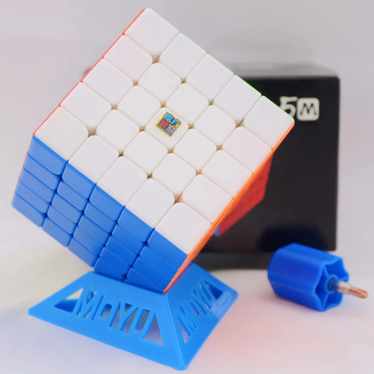 Bukefuno Moyu Meilong 5 x 5 m cubo magico magnetico senza adesivi, MFJS Meilong 5 x 5 x 5 cm, cubo magnetico magico 5 x 5 m