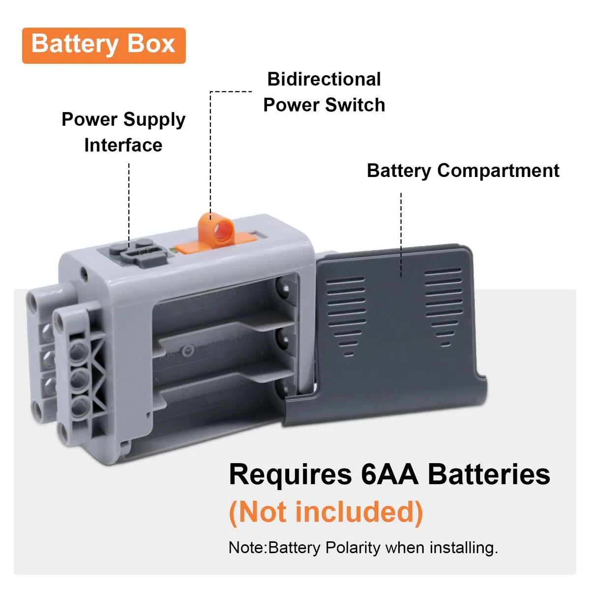 25 pezzi Power Functions, set di motore Servo con motore M/L/Servo, scatola della batteria, controllo dell'interruttore, modulo di illuminazione, cavo di prolunga, componenti assali