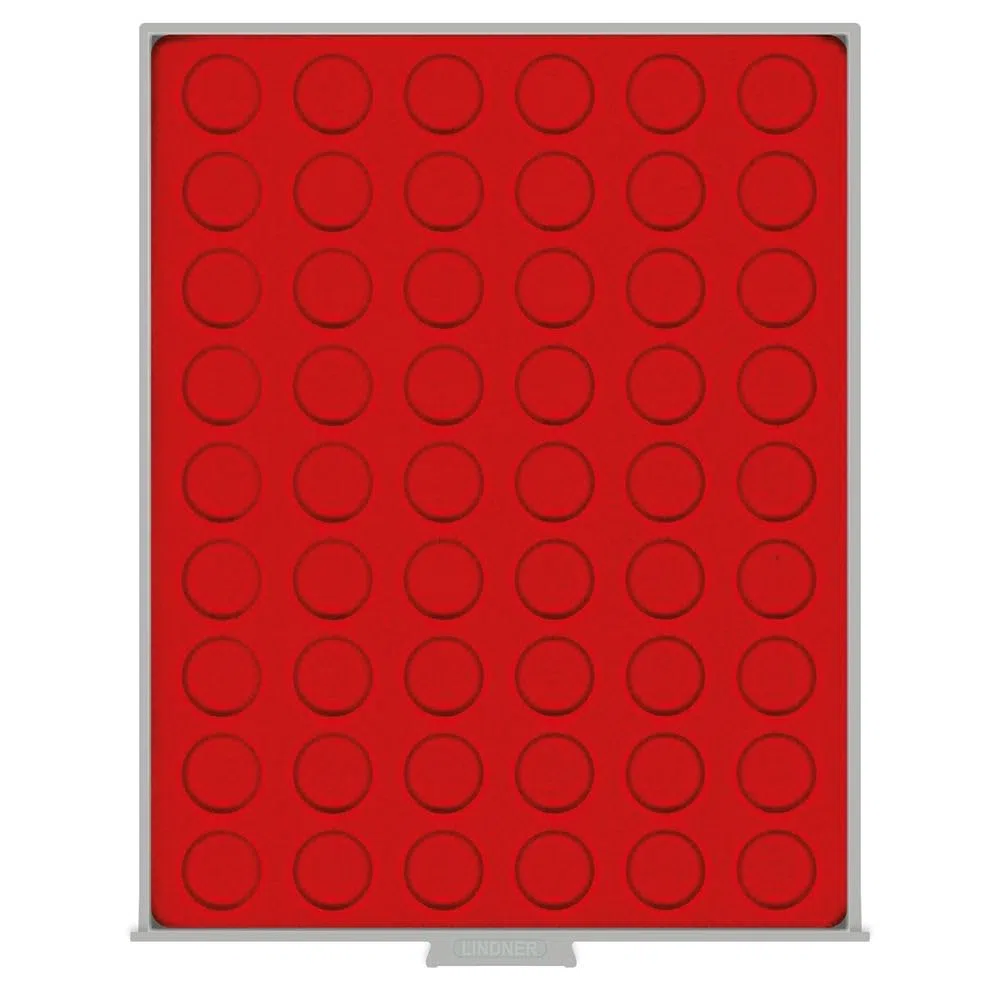 LINDNER Das Original Box per Monete Standard con 54 incavature tonde per Monete con Ø 25,75 mm, per es. per Monete 2 Euro
