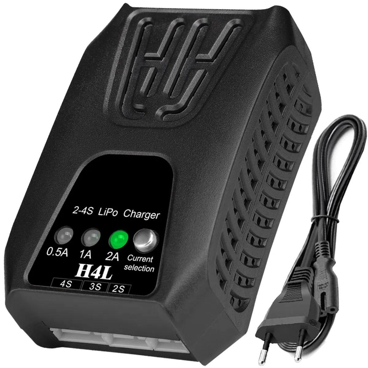HTRC Lipo - Caricatore per batterie Lipo 2-4S (7,4 V-14,8 V), caricatore RC, caricatore Lipo Balancer Airsoft per auto RC, armi airsoft, barche RC, ecc