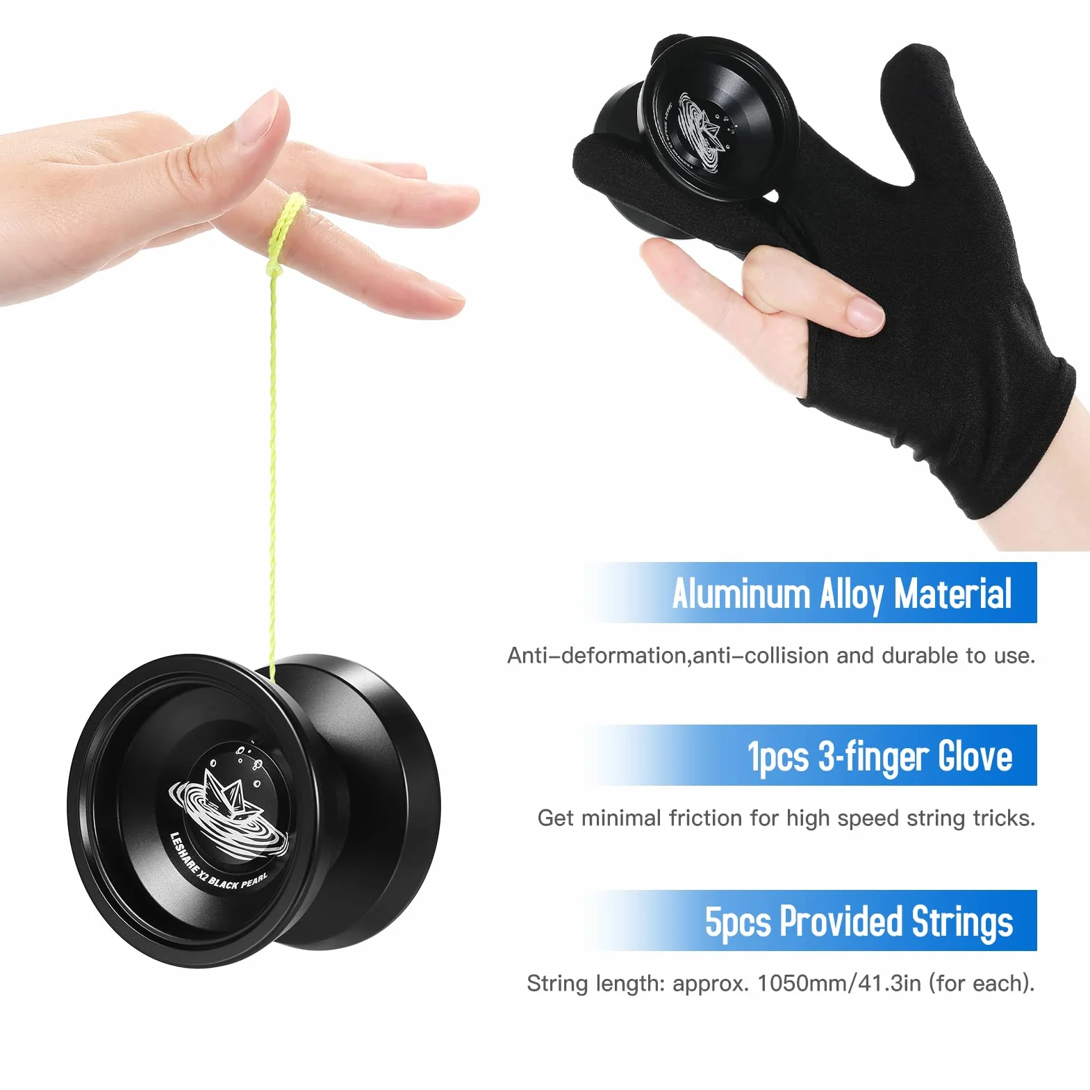 Palla Yo-Yo Regalo Competitivo Multi-Materiale con Corde e Guanto