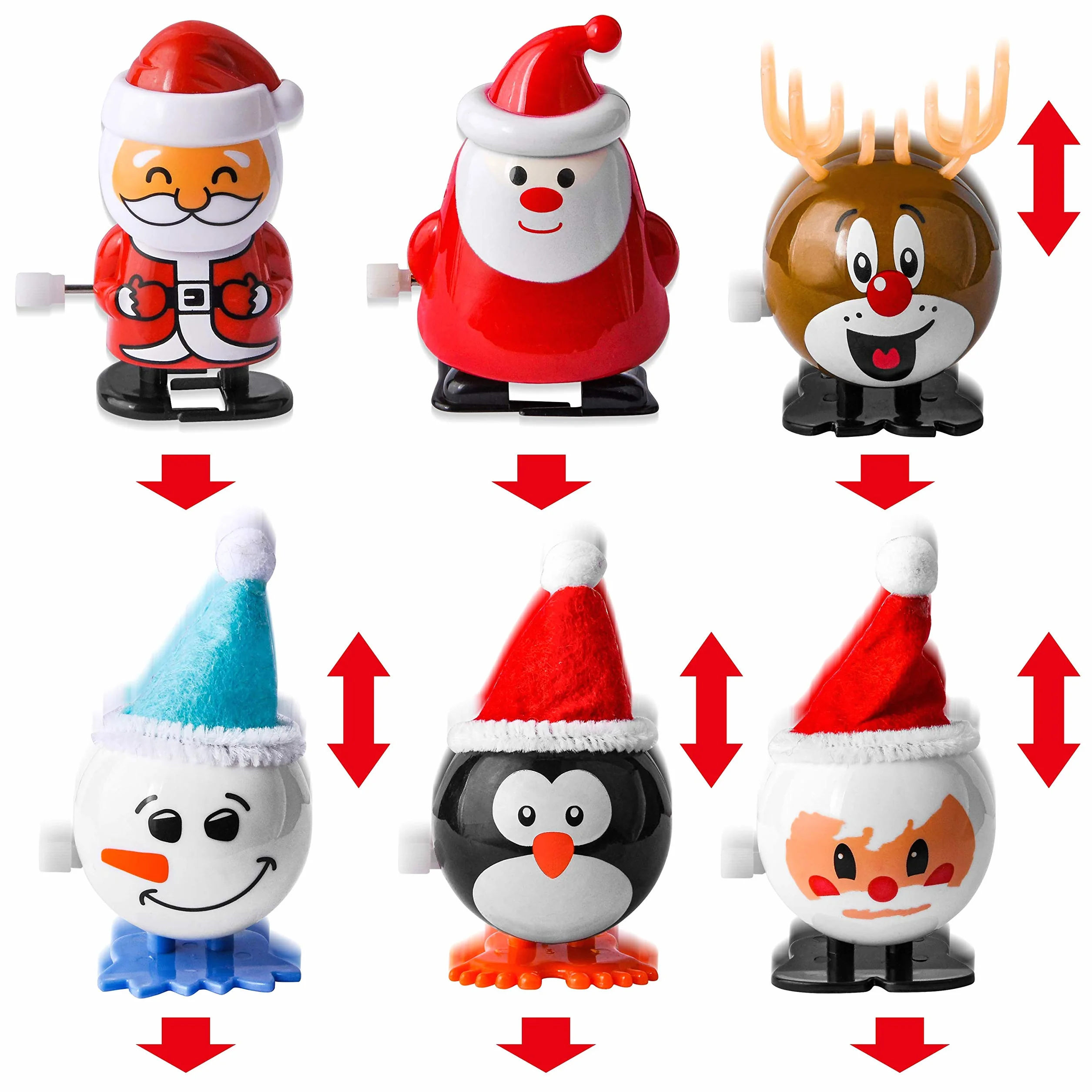 JOYIN 18 Pezzi di Giocattoli a Molla Giocattoli a Carica orologeria Accessori Assortiti per Natale Festa Regalo