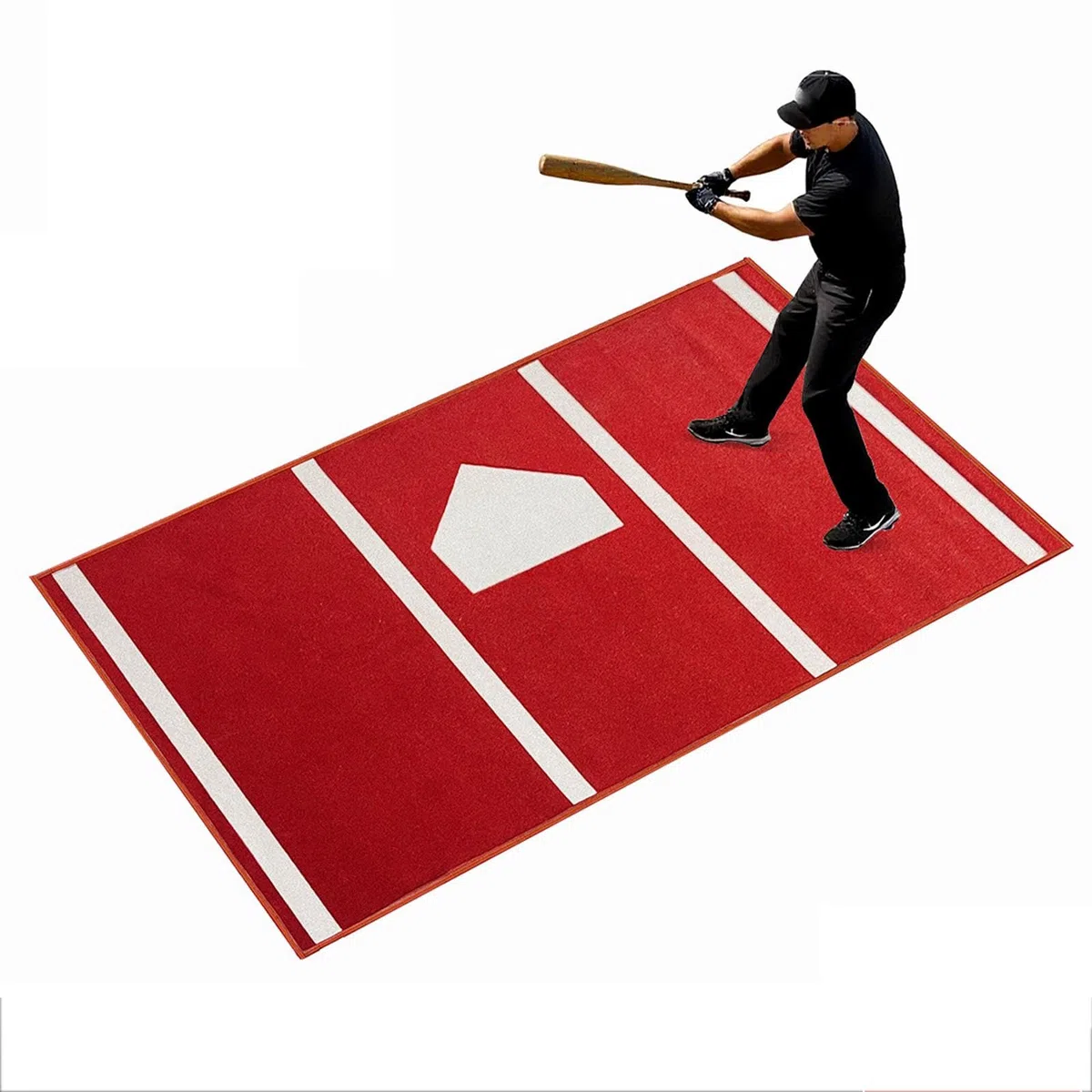 predolo Tappetino da Battuta, Tappetino da Baseball, da Battuta, Strumento ausiliario per Interni, Gabbia da Battuta Antiscivolo, Allenamento per Lancio