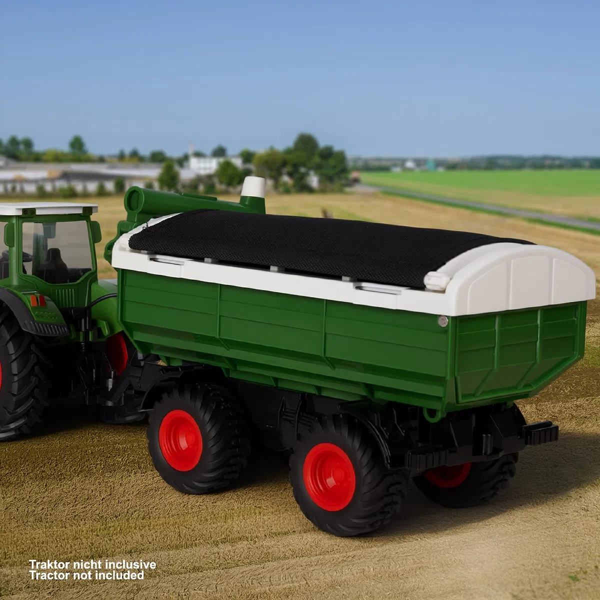 JAMARA 423268 - Carrello di sovraccarico verde per trattore radiocomandato MB-trac 1000 1:24S, accessorio agricolo, regalo per bambini