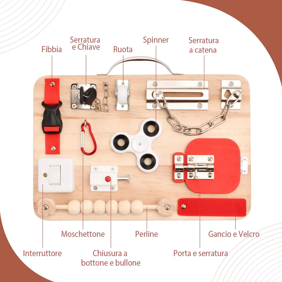 Tavola sensoriale per anziani con demenza – Giochi per Alzheimer, autismo adulto, ADHD – Regalo antistress per anziani Allenare le capacità motorie finali intergenerazionali e risvegliare i ricordi
