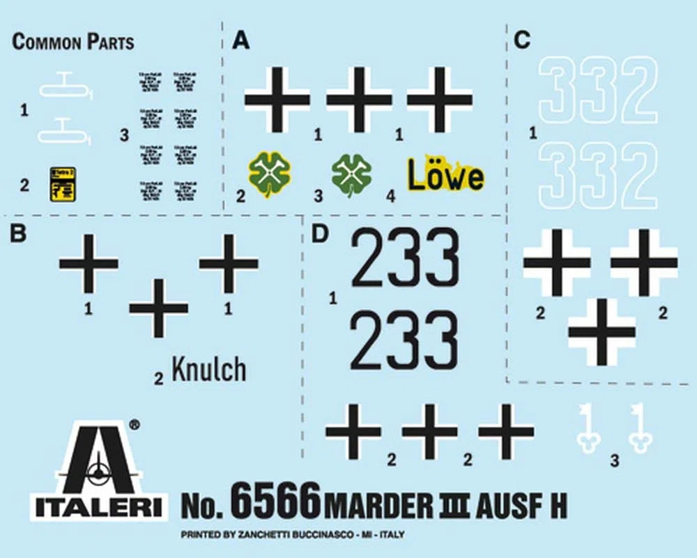 Italeri SD.Kfz 138 MARDER III Ausf.H Kit 1:35 IT6566 - Kit Mezzi Militari - Die Cast - Modellismo