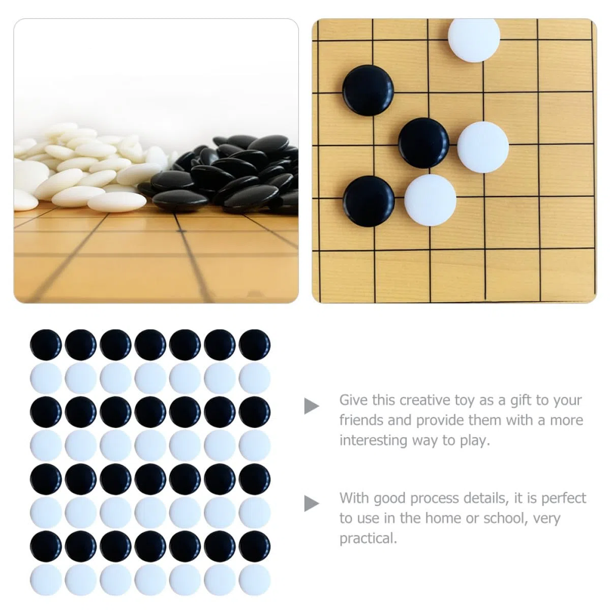 ERINGOGO 360 Pezzi Pedine da Gioco Go in Melamina, Pezzi Scacchi Piccoli, Superficie Liscia e Comodi da Trasportare, per Casa e Giochi da Viaggio