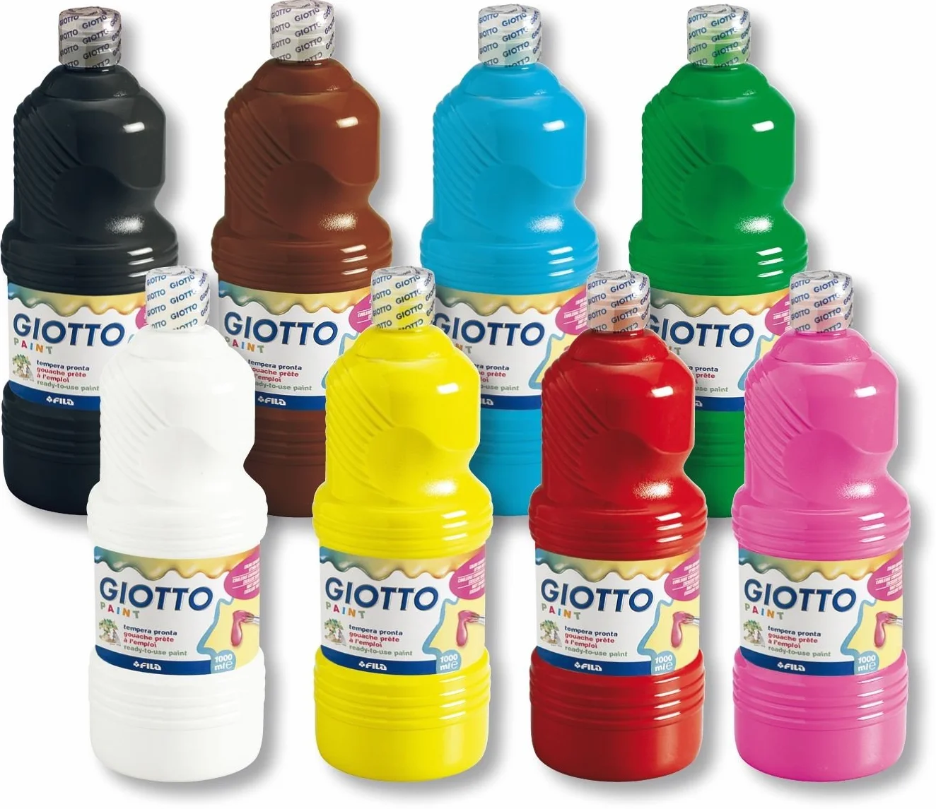 Omyacolor – Giotto scuola confezione, 8 x 1 litri Gouache