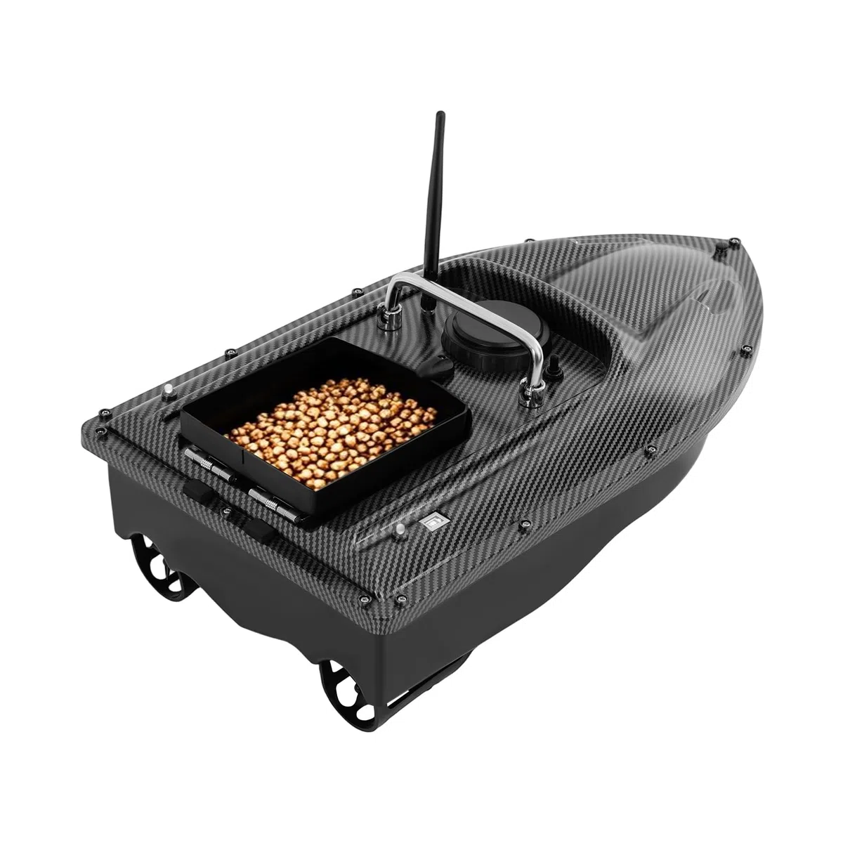 Barca per esche da pesca da 500 m, con luci LED, in acciaio inox ABS, posizionamento con luce notturna, barca per esche da pesca, barca da pesca con telecomando, per lanciare in fiumi, laghi o acque