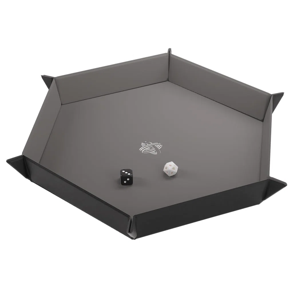 Gamegenic, Magnetic Dice Tray Hexagonal Black/Gray