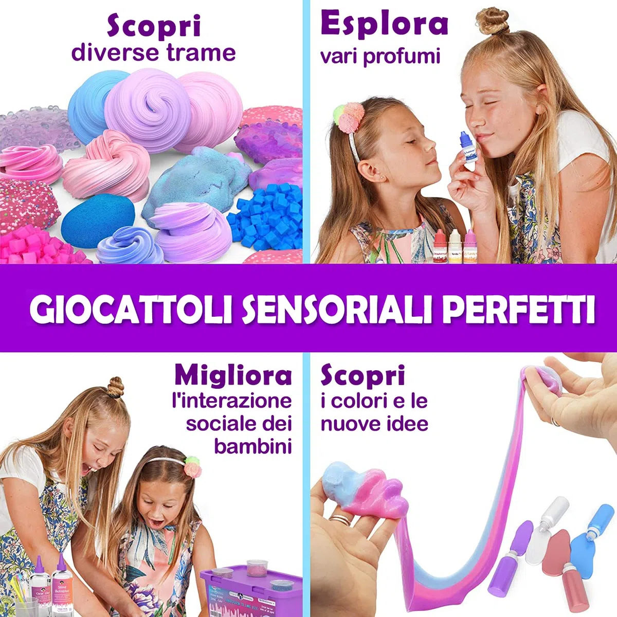Original Stationery Unicorn Slime Kit Completo, Laboratorio Slime per Bambine – Fabbrica dello Slime Unicorno Soffice, Attivatore Kit Fai Da Te Regalo
