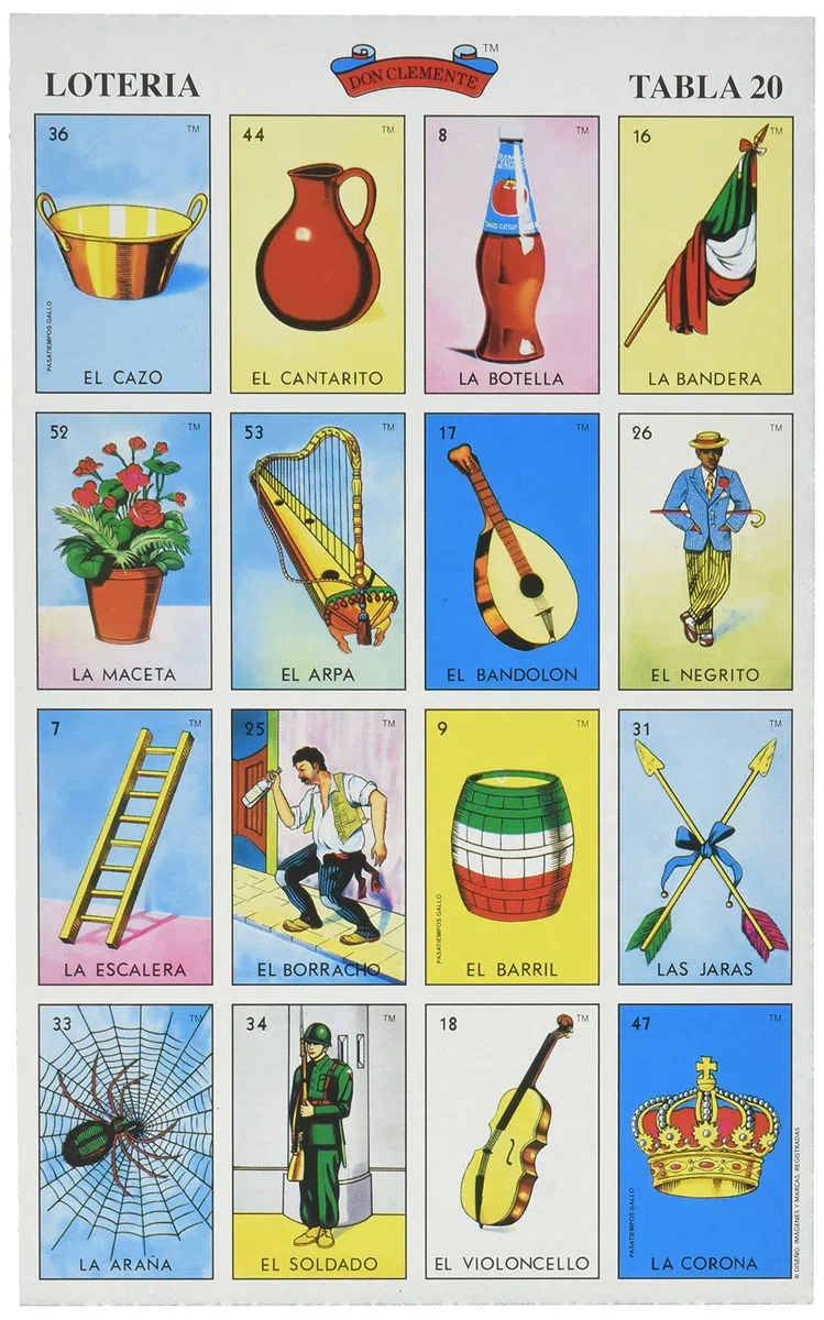Autentica LOTERIA Mexican Bingo Set 20 Tablets Colourful and Educational!