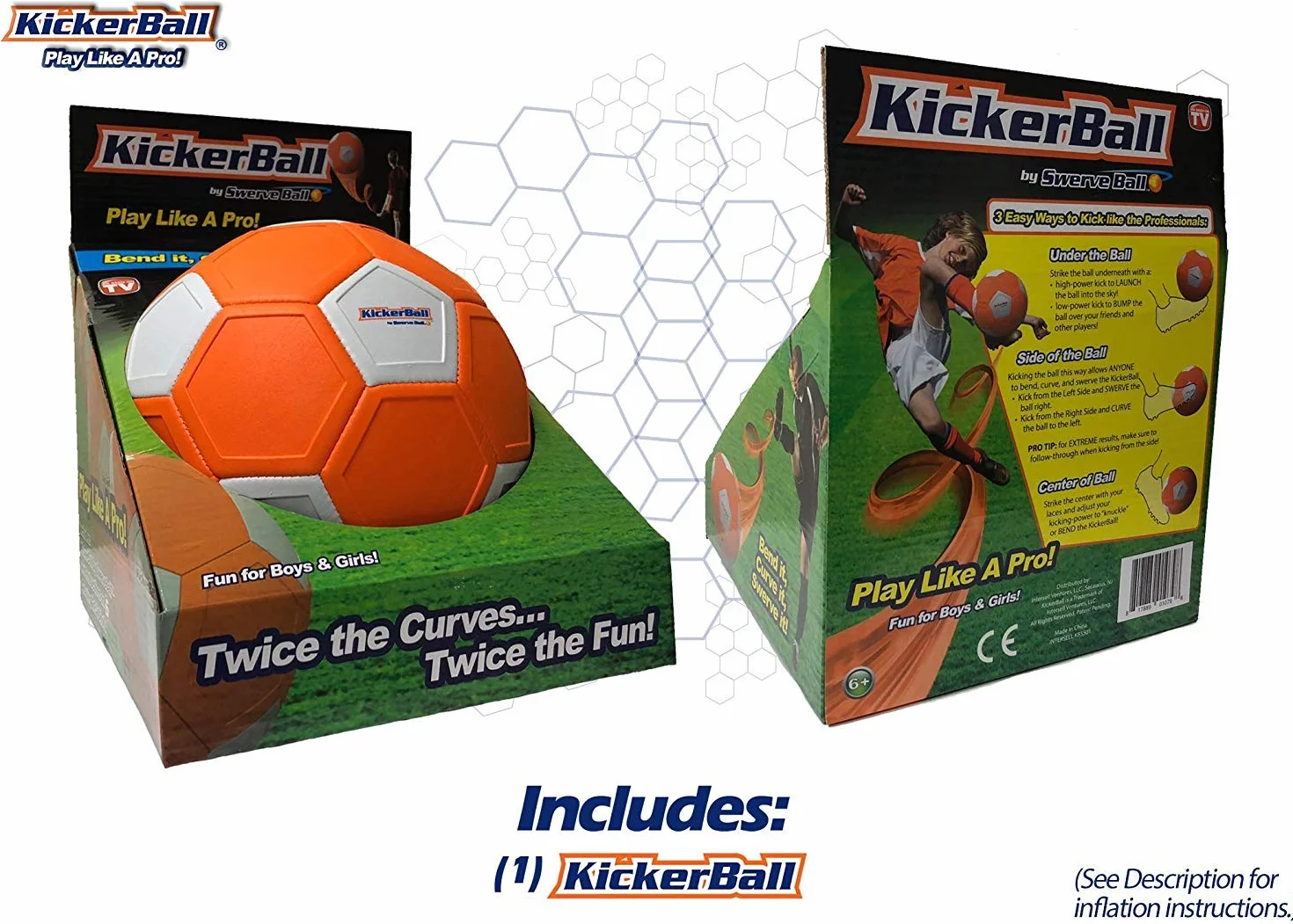 Kickerball - Curve and Swerve Football Pallone da calcio