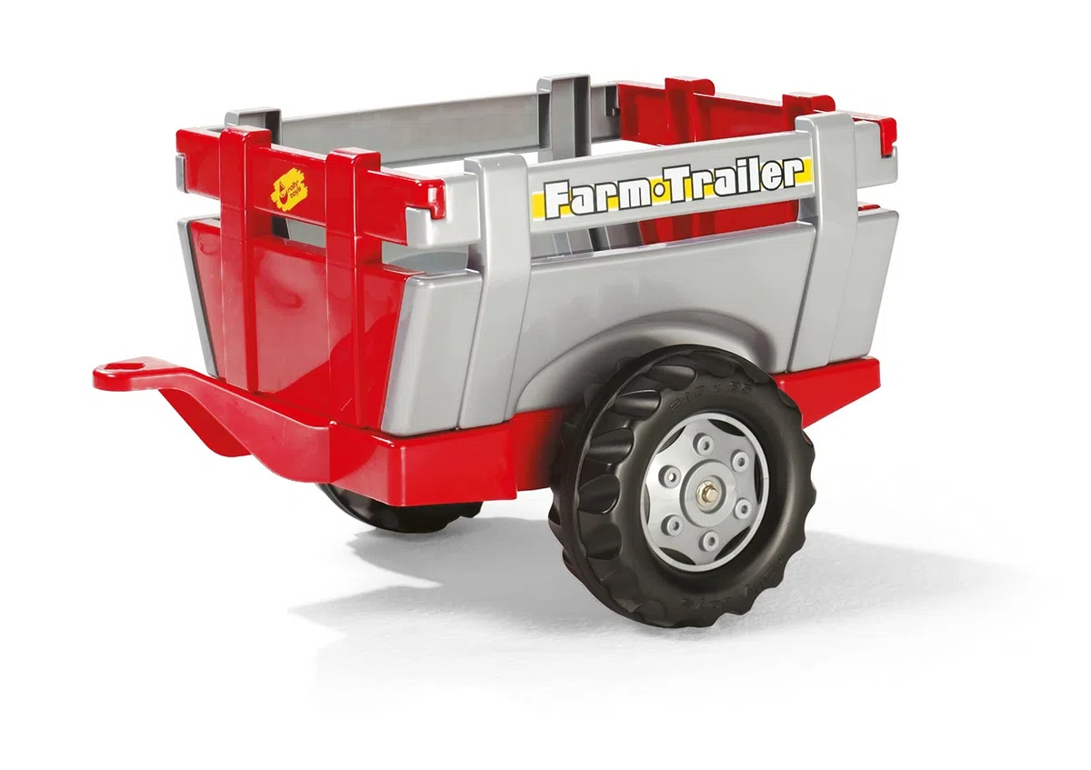 Rolly Toys 122097 - Rimorchio Farm Trailer, Rosso/Grigio