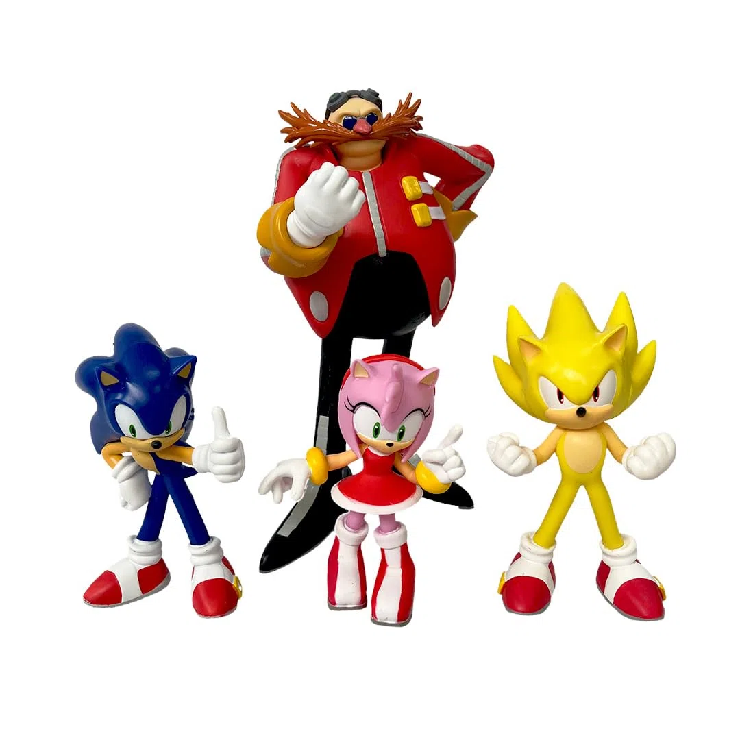 Comansi - Set di 3 figure Sonic, 9 cm (Golden Toys Y90303)