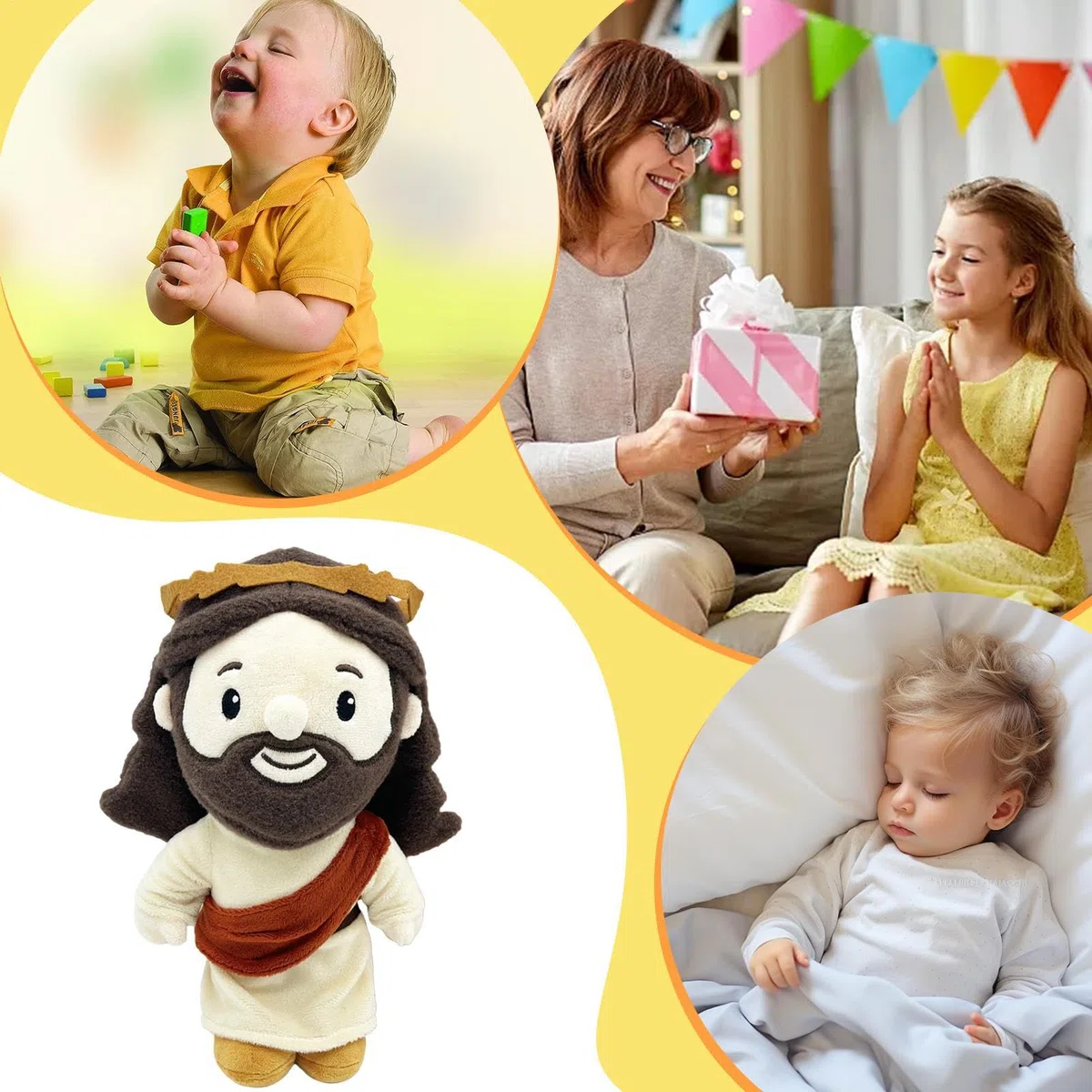 SVCEQZE Jesus Peluche Bambola, 28 cm, peluche religioso Gesù, bambola di peluche con Gesù, peluche di Gesù, gioiello morbido, decorazione da collezione per amici, famiglia, ragazze