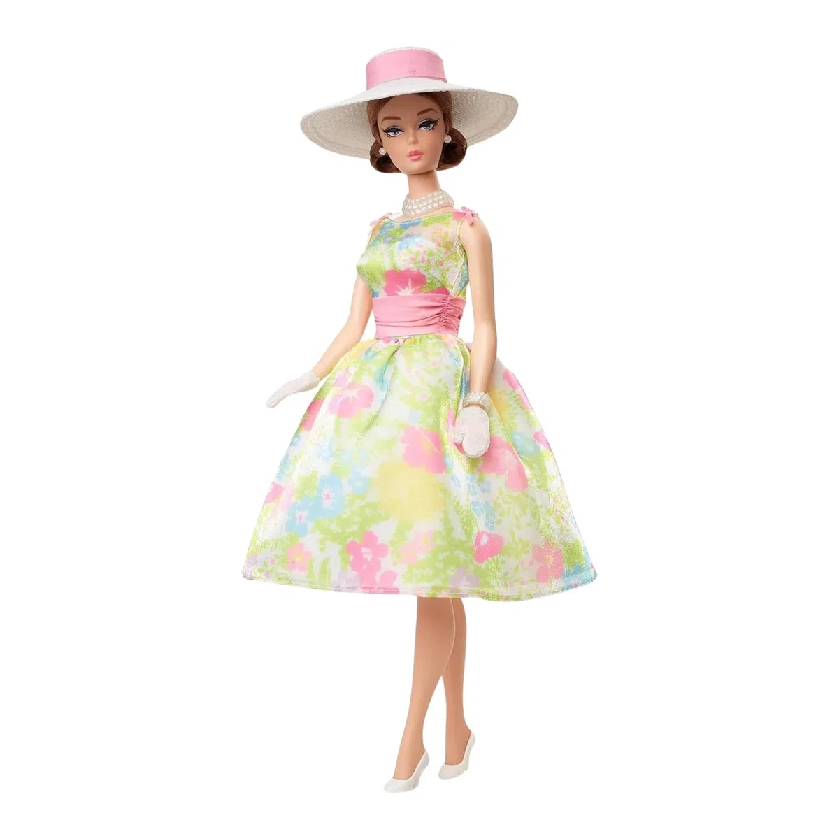 Barbie Signature 12 GIORNI DI PRIMAVERA bambola con capelli castani e 12 giorni di sorprese, edizione limitata da collezione, HRM27