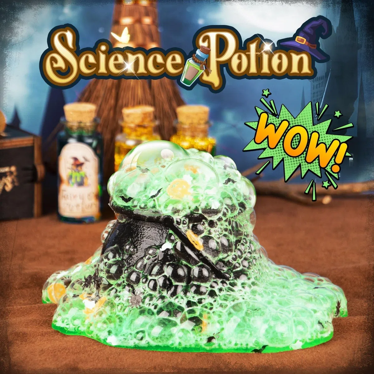 Mostof Kit di pozioni da mago per bambini, miscela 20+ pozioni magiche da fata con calderone magico, giocattolo creativo regalo di compleanno