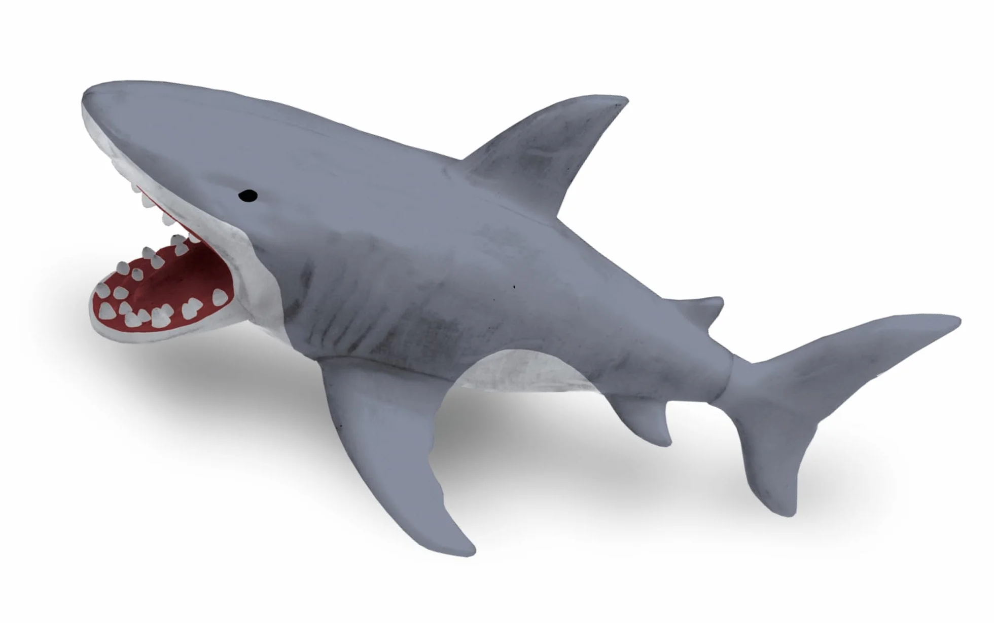 Dickie summer shark attack, barca cm. 50, con luci e suoni: gru che si muove, barca di salvataggio, inclusi 1 automobile die-cast, un elicottero, 1 sottomarino squeezy, 1 squalo